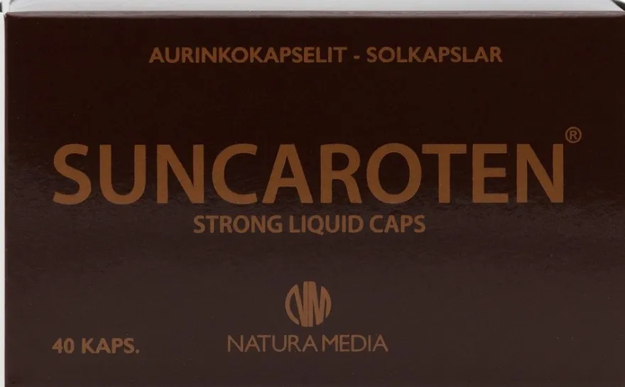 Natura Median Suncaroten Strong Liquid Caps aurinkokapselit 40 kaps.