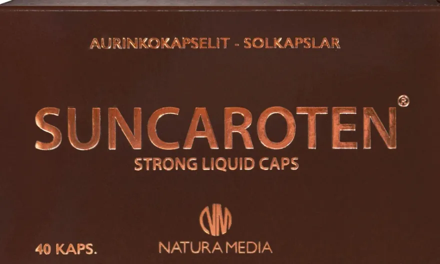 Natura Median Suncaroten Strong Liquid Caps aurinkokapselit 40 kaps.