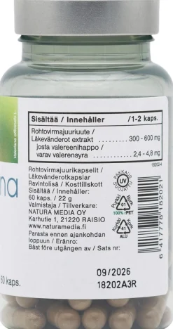 Natura Median Valeriana rohtovirmajuurivalmiste 300 mg 60 kaps.