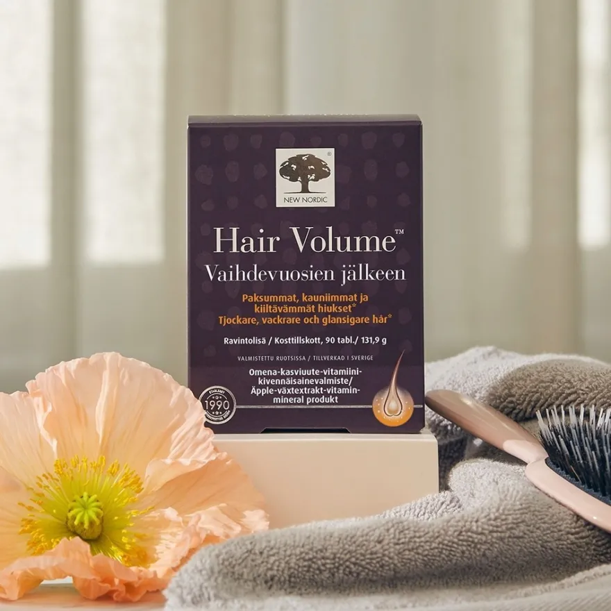 New Nordic Hair Volume™ Vaihdevuosien jälkeen ravintolisä 90 tabl. / 131,9 g