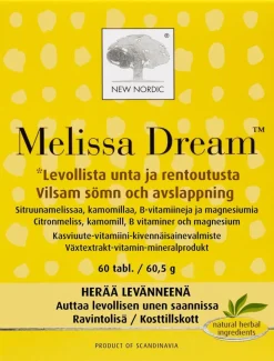 New Nordic Melissa Dream™ravintolisä 60 tabl./ 85 g