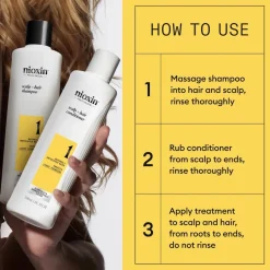 Nioxin System 1 KIT hoitopakkaus 300+300+100 ml