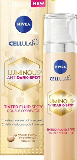 NIVEA Cellular Luminous 630 Anti Dark-Spot Tinted Fluid sk 20 -päivävoide 40ml