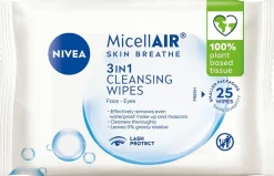 NIVEA 25kpl 3-in-1 Micellar Cleansing Wipes -puhdistusliinat