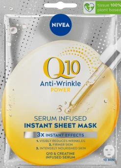 NIVEA 1kpl Q10 Anti-Wrinkle Power Serum Infused Sheet Mask -kasvonaamio