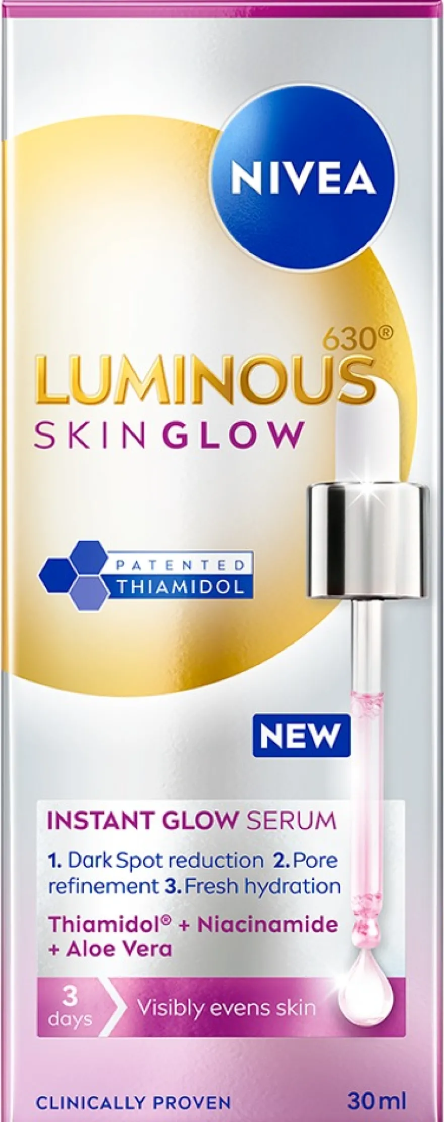 Nivea Luminous 30ml Skin Glow Instant Glow Serum -kasvoseerumi