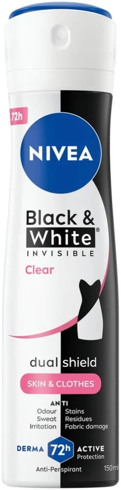 NIVEA 150ml Black & White Invisible Original Deo Spray -antiperspirantti