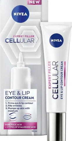 NIVEA 15ml Cellular Expert Filler Eye & Lip Contour Cream -silmänympärysvoide