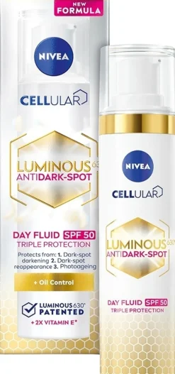 NIVEA 40ml Cellular Luminous630 Anti Dark-Spot Day Fluid sk 50 -päivävoide