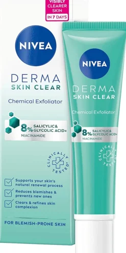 NIVEA 40ml Derma Skin Clear Chemical Exfoliator -kemiallinen kuorintavoide