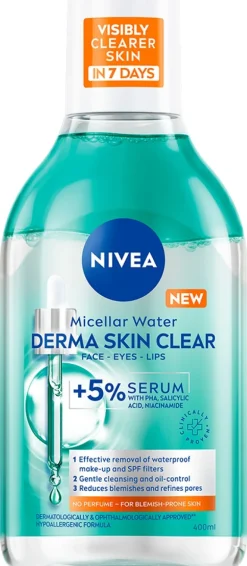 NIVEA 400ml Derma Skin Clear Refining Micellar Water -misellivesi