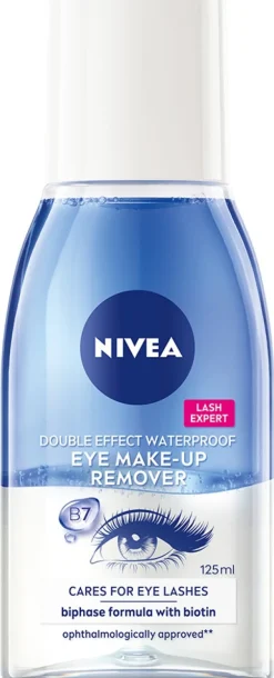 NIVEA 125ml Double Effect Eye Make-up Remover -silmämeikinpoistoaine