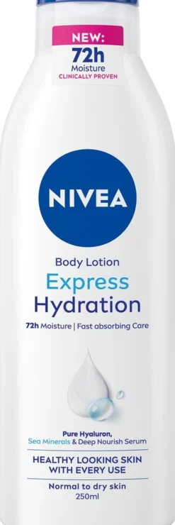 NIVEA 250ml Express Hydration Body Lotion -vartaloemulsio