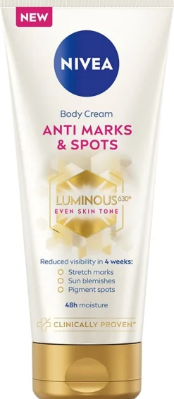 NIVEA 200ml Luminous630 Anti Marks & Spots Body Cream -vartalovoide