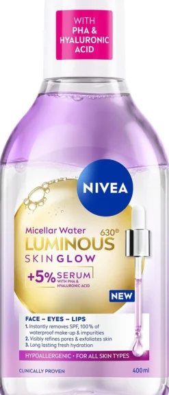 NIVEA 400ml Luminous630 Skin Glow Micellar Water -misellivesi