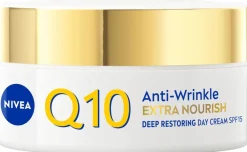 NIVEA 50ml Q10 Anti-Wrinkle Extra Nourish Deep Restoring Day Cream SK 15 -päivävoide