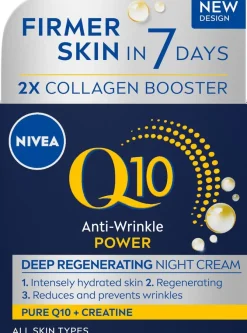 NIVEA 50ml Q10 Anti-Wrinkle Power Deep Regenerating Night Cream -yövoide