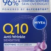NIVEA 50ml Q10 Anti-Wrinkle Sensitive Soothing Night Cream -yövoide