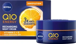 NIVEA 50 ml Q10 Energy Recharging Night Cream -yövoide