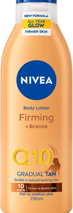 NIVEA 250ml Q10 Firming +Bronze Body Lotion -vartaloemulsio