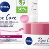 NIVEA 50ml Rose Care Moisturizing Gel Cream -päivävoide