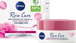 NIVEA 50ml Rose Care Moisturizing Gel Cream -päivävoide