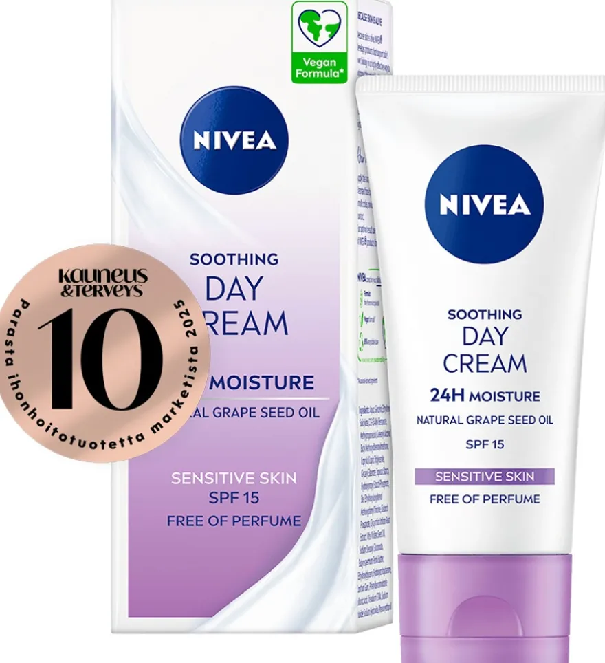NIVEA 50ml Soothing Sensitive Day Cream SK15 -päivävoide