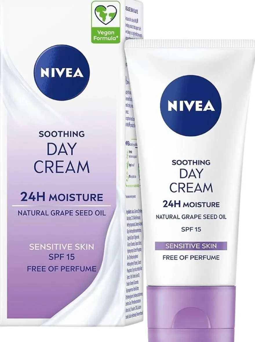 NIVEA 50ml Soothing Sensitive Day Cream SK15 -päivävoide