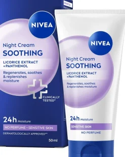 NIVEA 50ml Soothing Sensitive Night Cream -yövoide