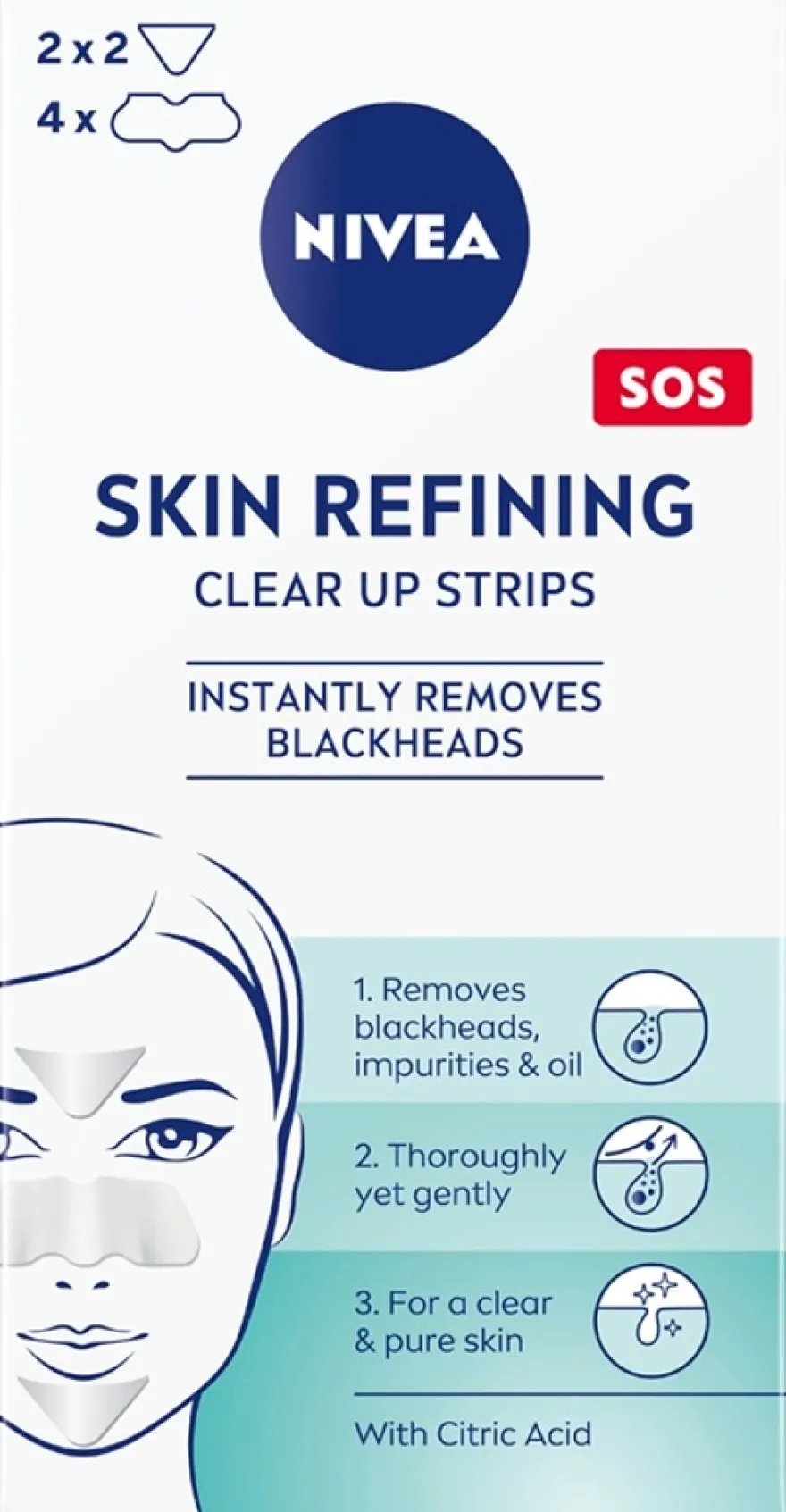 NIVEA 6pcs Daily Essentials Refining Clear-up Strips puhdistuslaput kasvojen T-alueelle