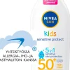 NIVEA SUN 200ml Kids Sensitive Protect Sun Lotion SK50+ -aurinkosuojavoide