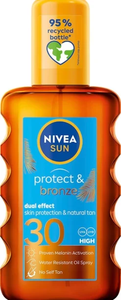 NIVEA SUN 200ml Protect & Bronze Oil Spray SK 30 -aurinkosuojaöljy