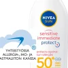 NIVEA SUN 200ml Sensitive Immediate Protect Sun Lotion SK50+ -aurinkosuojavoide