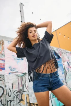 Noisy May Nmgaby s/s frill t-paita
