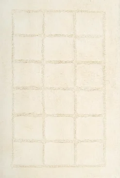 NOKOHOME Aada kylpyhuonematto 60x90 cm luonnonvalkoinen