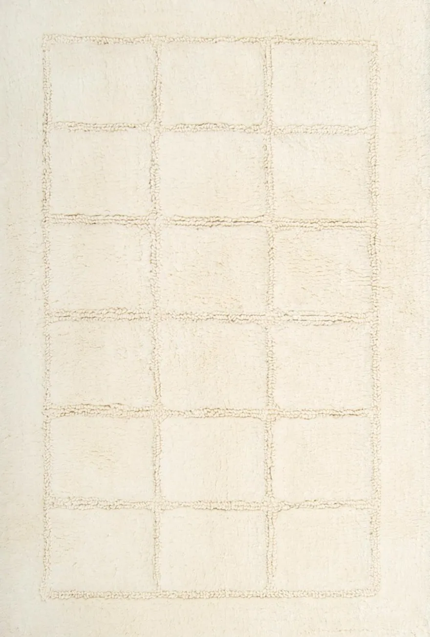 NOKOHOME Aada kylpyhuonematto 60x90 cm luonnonvalkoinen