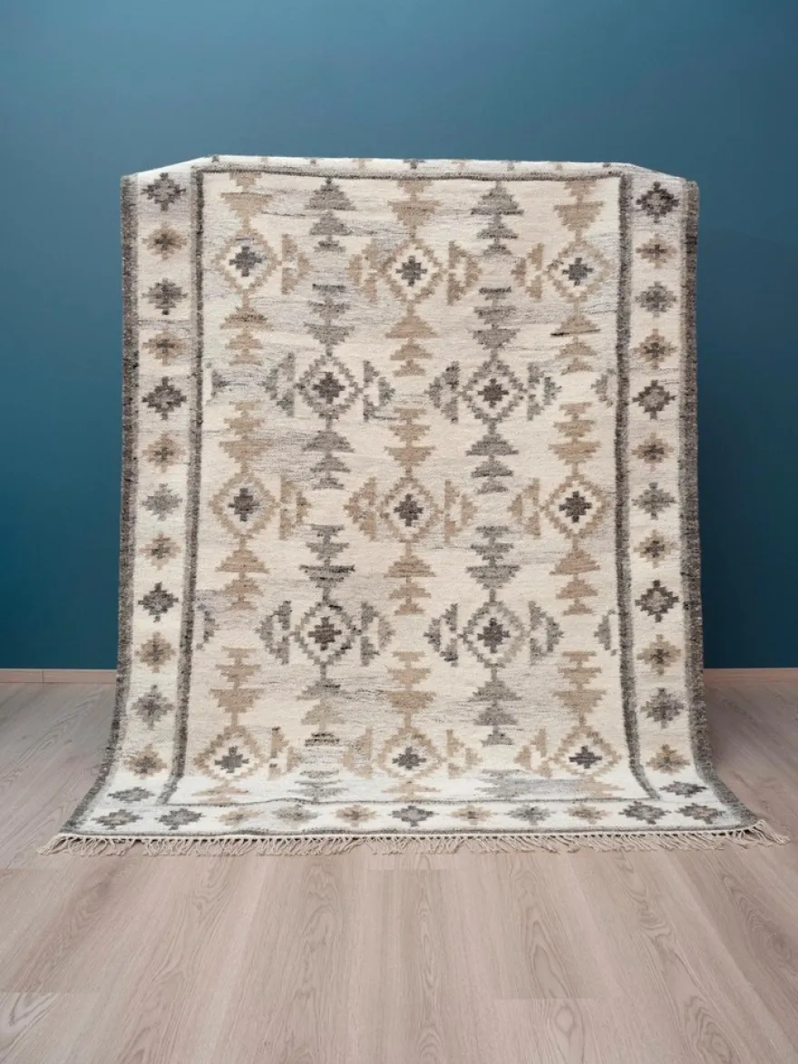 NOKOHOME Yani villamatto, beige-harmaa