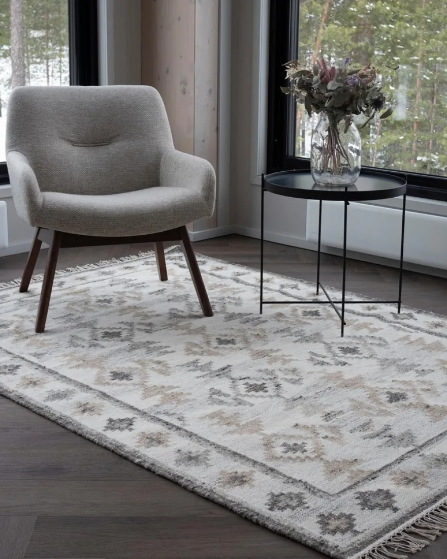 NOKOHOME Yani villamatto, beige-harmaa