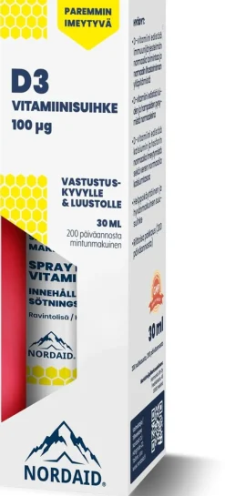 Nordaid D-vitamiinisuihke 100 mcg 30 ml