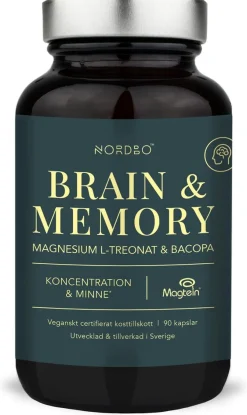 Nordbo Brain & Memory Magnesium 90 kaps