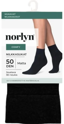 Norlyn naisten nilkkasukat Comfy Opaque 50 den