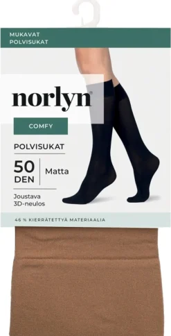 Norlyn naisten polvisukat Comfy Opaque 50 den