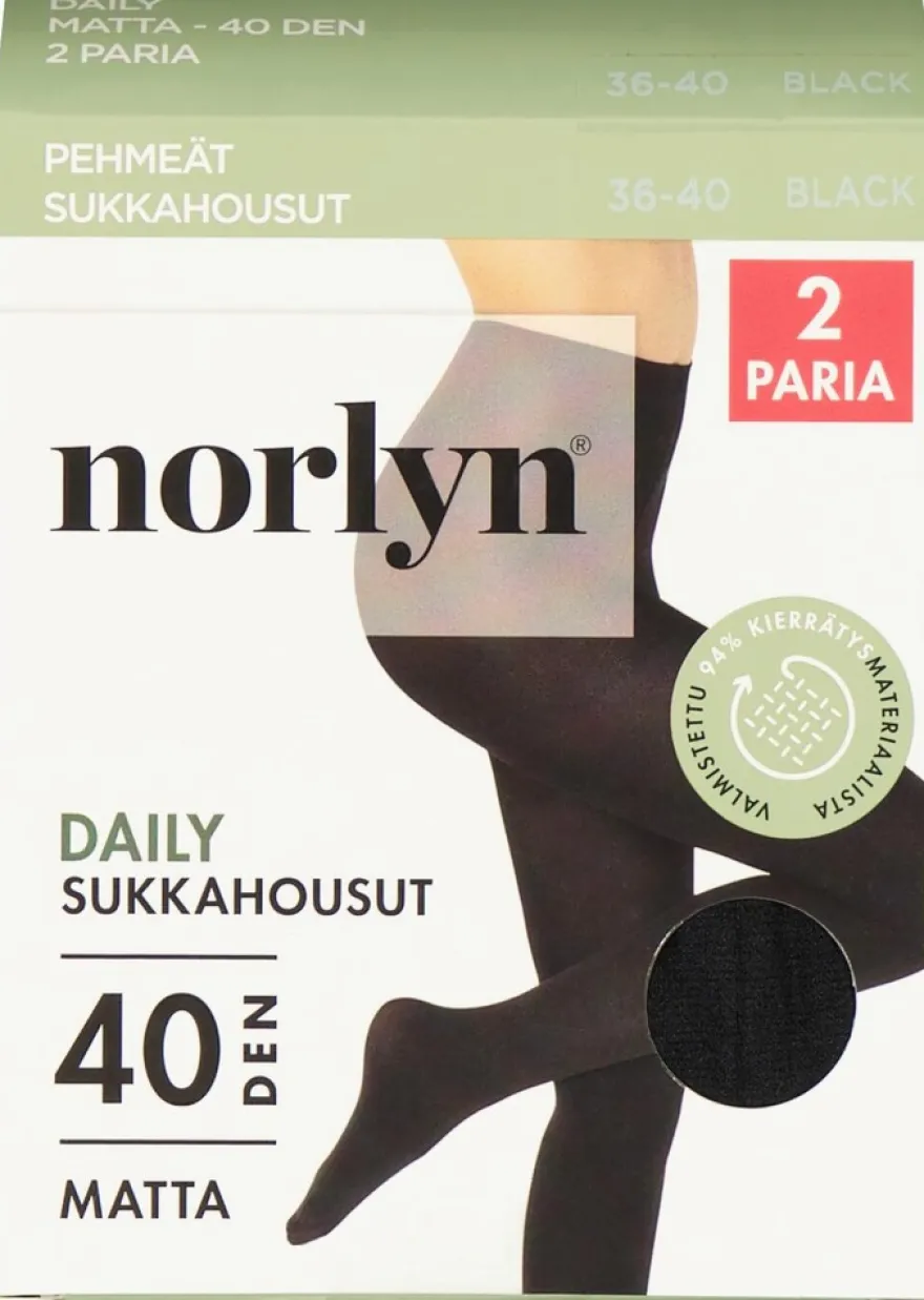Norlyn naisten sukkahousut 2-pack Daily 40den