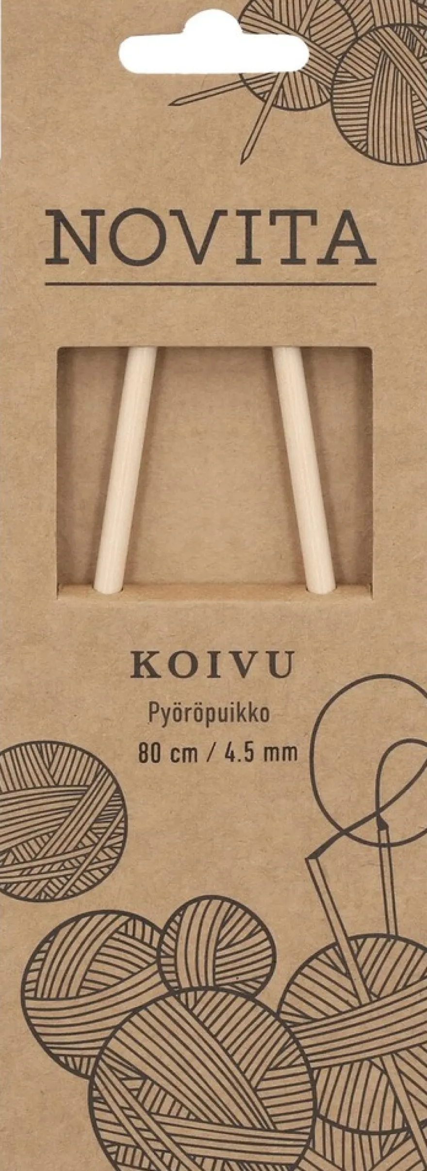 Novita Koivu Pyöröpuikot 80 cm 4.50 mm