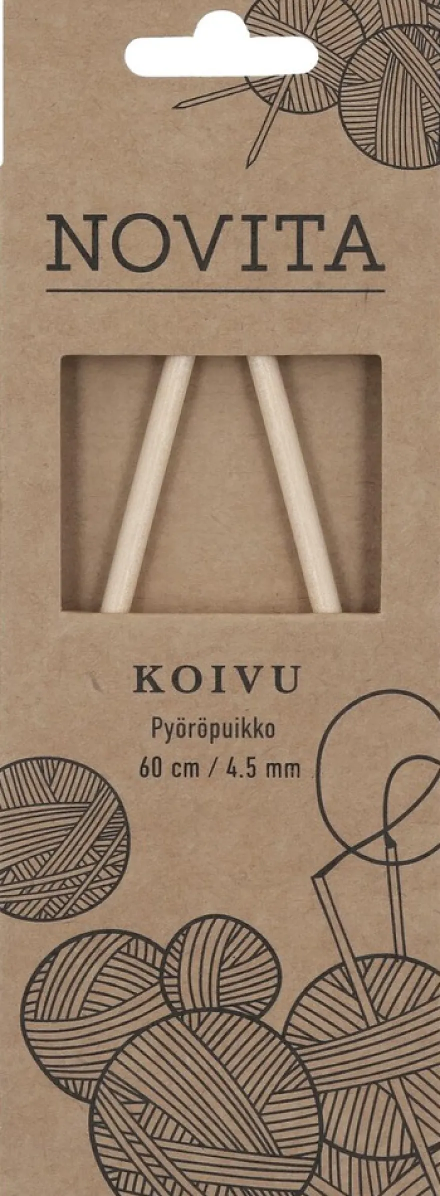 Novita Koivu Pyöröpuikot 60 cm 4.50 mm