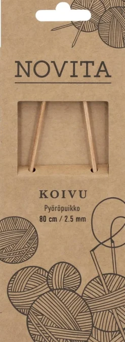 Novita Koivu Pyöröpuikot 80 cm 2.50 mm