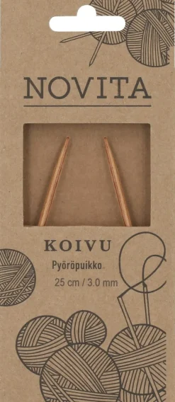 Novita Koivu Pyöröpuikot 25 cm / 3.00 mm
