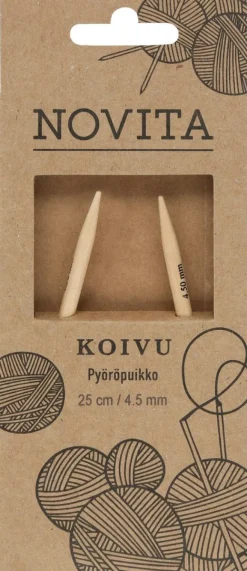 Novita Koivu Pyöröpuikot 25 cm / 4.50 mm