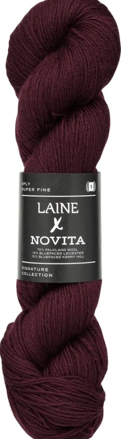 Novita lanka Novita x Laine 4PLY 100 g Deep Burgundy 7821