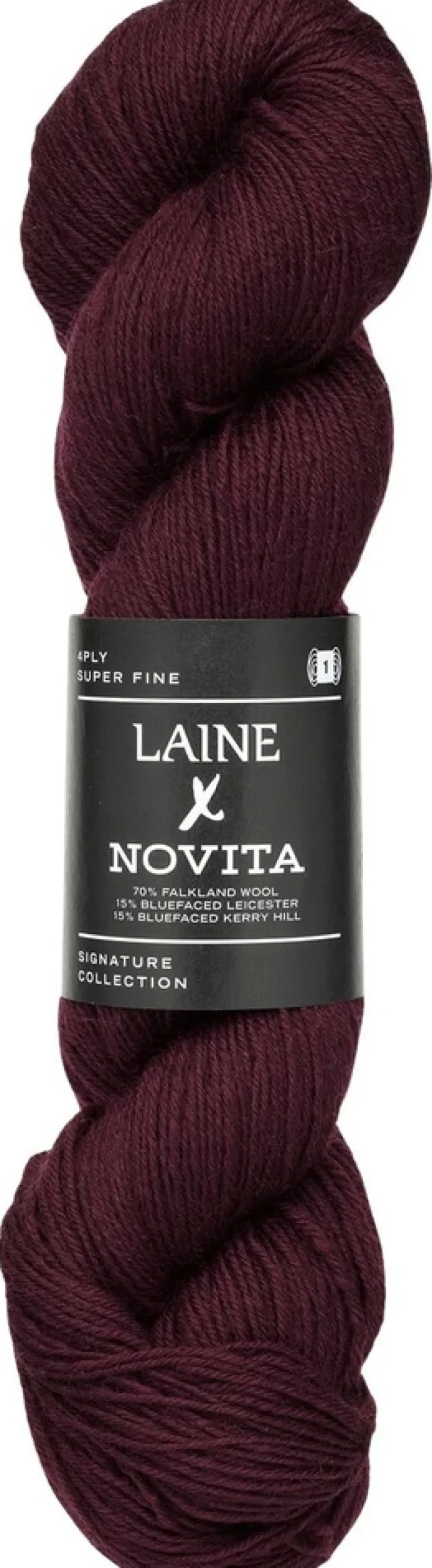 Novita lanka Novita x Laine 4PLY 100 g Deep Burgundy 7821